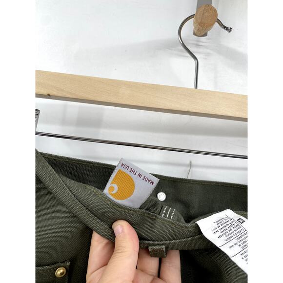Carhartt Green original dungaree Pants 40 x 30 - Picture 4 of 4